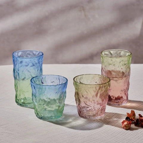 Verre à boisson Karaca Glacier, 383 ml, rouge vert 