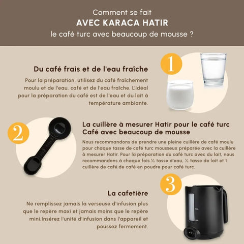 Machine à café Karaca Hatır Hüps pour café moka turc au lait, anthracite