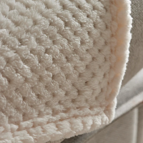 Couverture plaid Karaca Pearl Baby Fleece Wellsoft, blanc