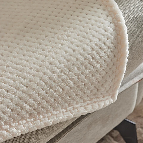 Couverture plaid Karaca Pearl Baby Fleece Wellsoft, single, blanc