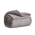 Couverture Karaca Ruby Stripe Wellsoft single, gris