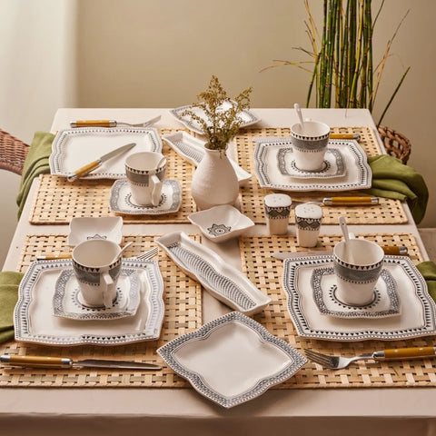 Service Petit Déjeuner Karaca New Globe 6 personnes, 32 pièces, porcelaine
