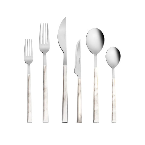 Ensemble de couverts Karaca Leda pour 6 personnes, 36 pièces, blanc