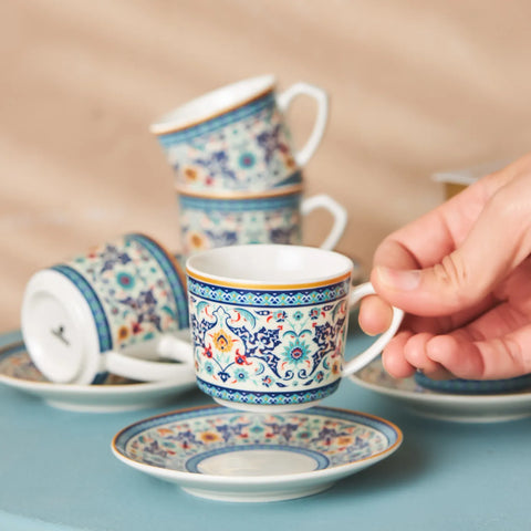 Set de tasses à café Karaca Beylerbeyi pour 6 personnes, 80 ml