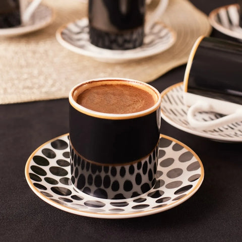 KARACA TORO 6 KİŞİLİK 90 ML KAHVE, SİYAH