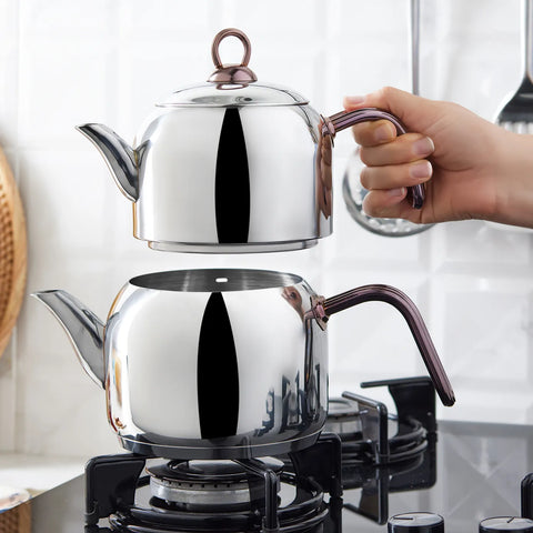 Théière Karaca Urban avec la base d’induction, taille moyenne, rosegold