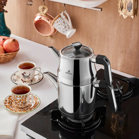 Théière et bouilloire Karaca Çayeli taille moyenne