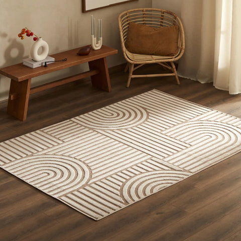 Tapis Kaşmir Halı 7/24 Scandinave Thor beige, 80x150 cm