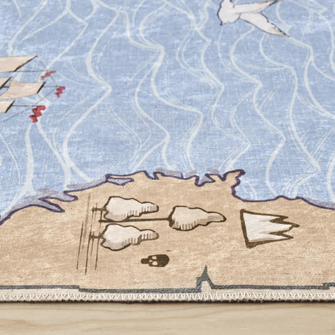 Tapis Kaşmir Halı Dekoratif Art Enfant/Jeune Mer, 80x150 cm