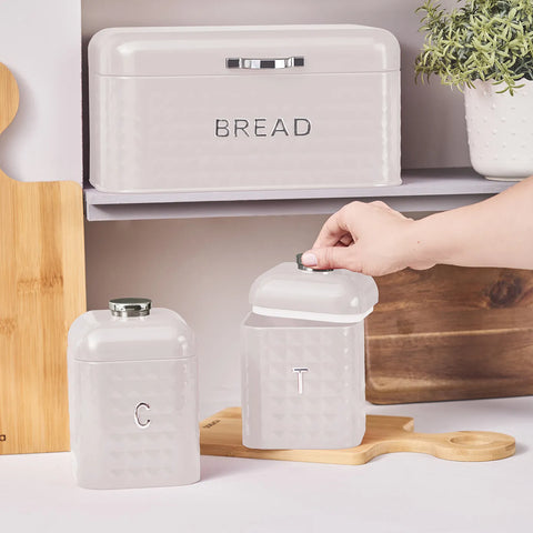 Boîte à pain Karaca Elmas avec boîte de rangement cadeau, crème