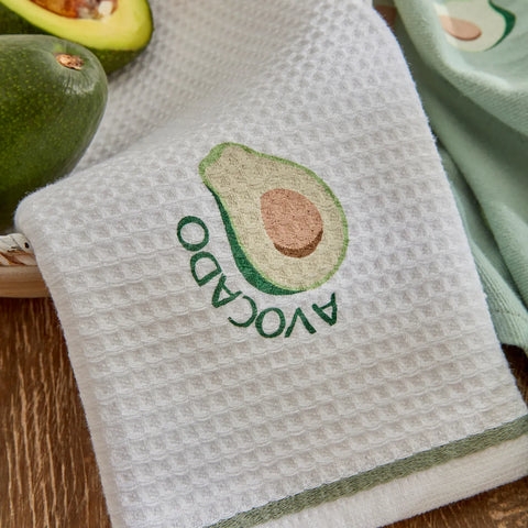 Torchon de cuisine Karaca Home Avocado 100% coton, 2 pièces, vert