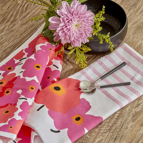 Torchon de cuisine Karaca Home Roxie 2 pièces, 100% coton, rose
