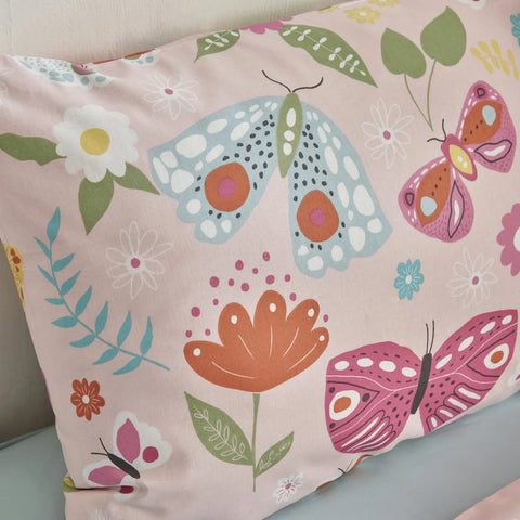 Parure de lit Karaca Home Young Butterfly pour lit single, 100% coton 