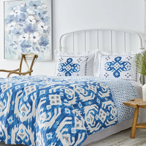 Parure de lit Karaca Home Neos single, 100% coton, bleu 