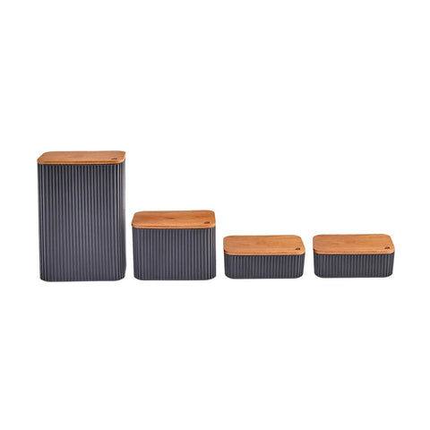 Boîte de rangement Karaca Massimo 4 pièces, anthracite
