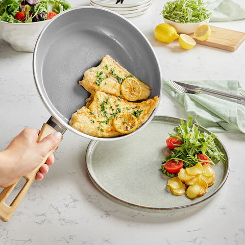 Wok Karaca X Refika Birgül Swiss Crystal, 28 cm, crème