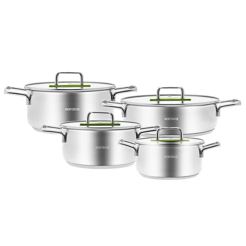 Batterie de cuisine Karaca Arya 8 pièces, acier, vert
