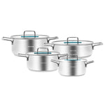 Batterie de cuisine Karaca Arya 8 pièces, acier, bleu