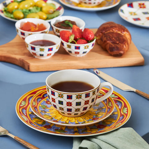 Service Petit Déjeuner et présentation Karaca Juno pour 6 personnes, 26 pièces, New Generation Bone