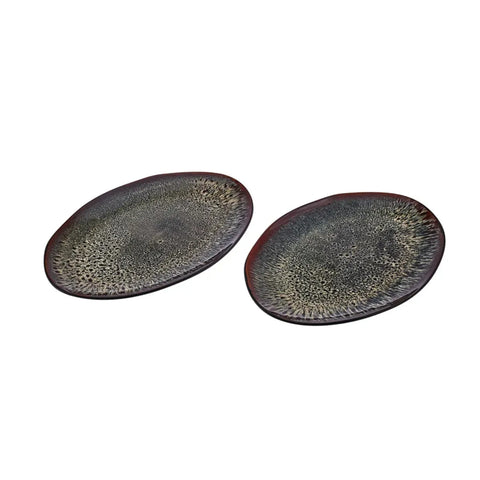 Set d'assiettes de service Karaca Galactic Reactive Glaze, 2 pièces, grand