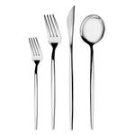Ensemble de couverts Karaca Bella pour 6 personnes, 24 pièces, argent, acier inoxydable