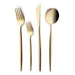 Ensemble de couverts Karaca Bella pour 6 personnes, 24 pièces, or brillant