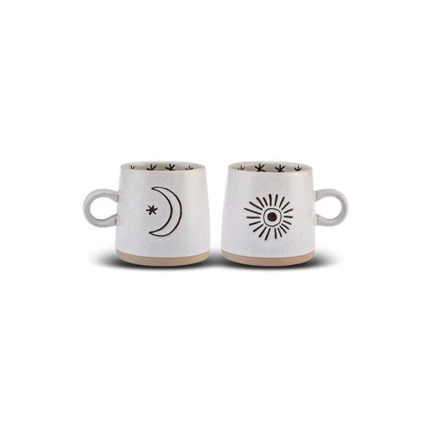 Coffret de mugs Karaca Moon & Sun, 2 pièces