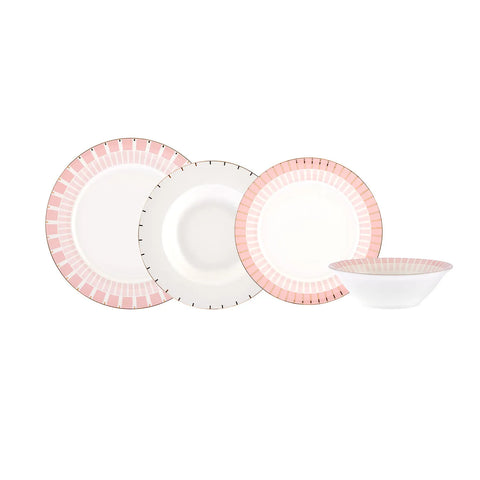 Service de table Karaca Pier pour 6 personnes, 24 pièces, porcelaine