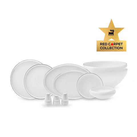 Karaca Red Carpet Collection Service de table Streamline Sunset pour 12 personnes, 59 pièces, platine