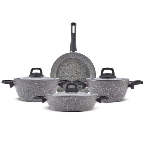Batterie de cuisine Karaca Gris Biogranit Base induction, 7 pièces
