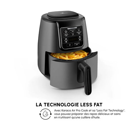Airfryer Karaca Air Cook XL 2 en 1 Space, gris et noir