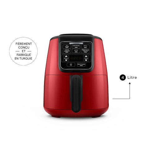 Karaca Air Cook XL 2 en 1 Airfryer, couleur rubis