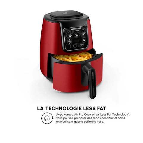 Karaca Air Cook XL 2 en 1 Airfryer, couleur rubis