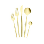 Ensemble de couverts Karaca Orion Shiny pour 6 personnes, 30 pièces, champagne or