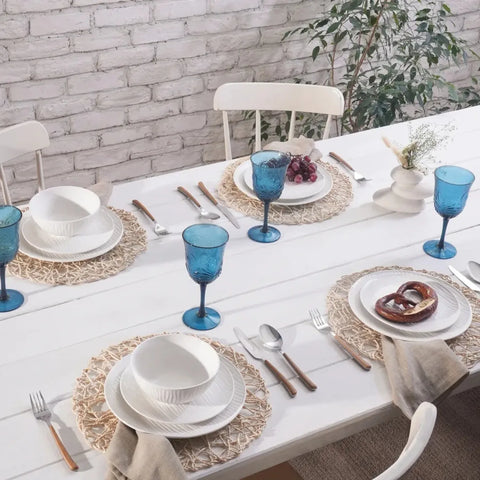 Service de table Karaca Ripple pour 4 personnes, 12 pièces, porcelaine