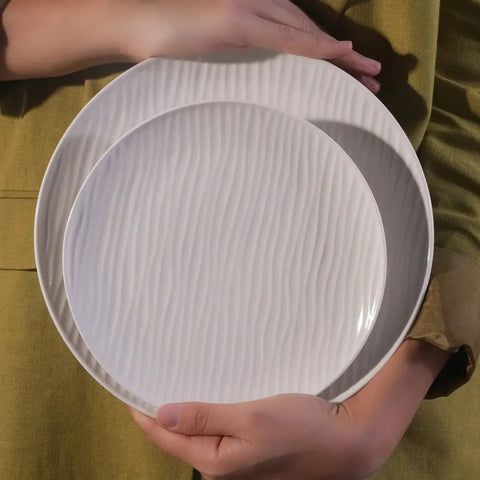 Service de table Karaca Ripple pour 4 personnes, 12 pièces, porcelaine