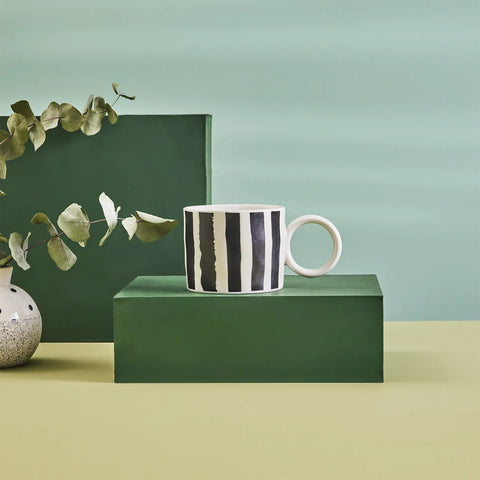 Mug Karaca Erica rayé, 370 ml