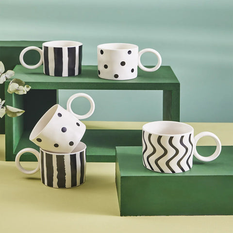 Mug Karaca Erica rayé, 370 ml