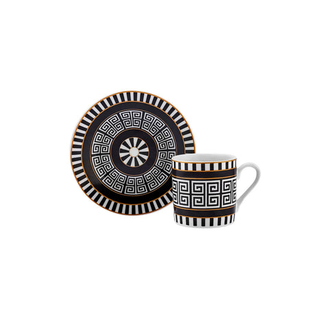 Coffret de tasses à café Karaca Helenistik pour 6 personnes, 80 ml