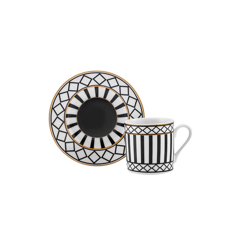 Coffret de tasses à café Karaca Helenistik pour 6 personnes, 80 ml