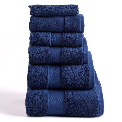Set de serviettes Karaca Joey Navy Blue en Coton Égyptien
