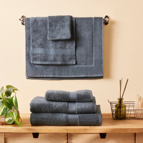 Set de serviettes Karaca Joey Teal en Coton Égyptien