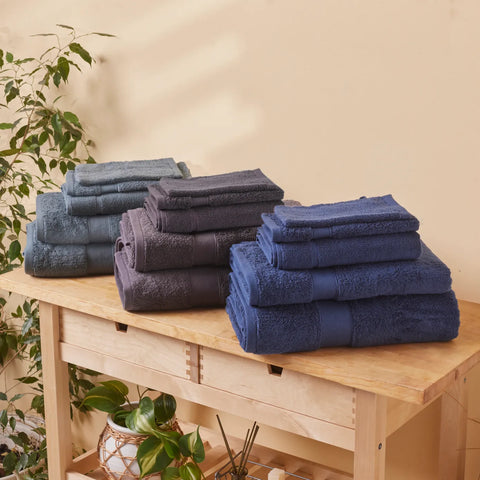 Set de serviettes Karaca Joey Anthracite en Coton Égyptien