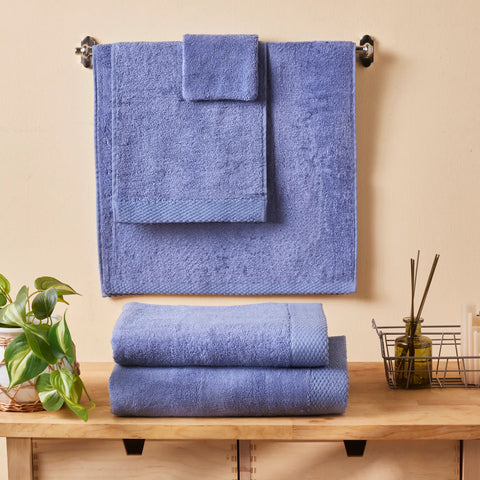 Set de Serviettes Karaca Chandler Bleu Modal