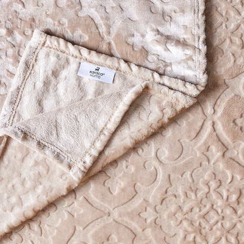 Couverture Karaca Laila Beige, 220x240 cm
