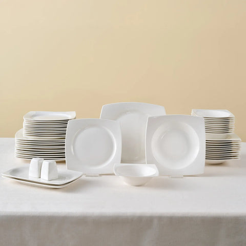 Service de table Karaca Vesta White pour 12 personnes, 52 pièces