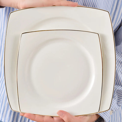 Service de table Karaca Vesta pour 12 personnes, 52 pièces, or 