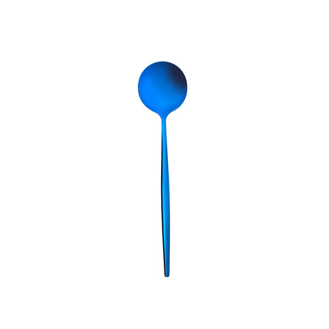 Ensemble de couverts Karaca Jupiter Shiny pour 6 personnes, 30 pièces, bleu or