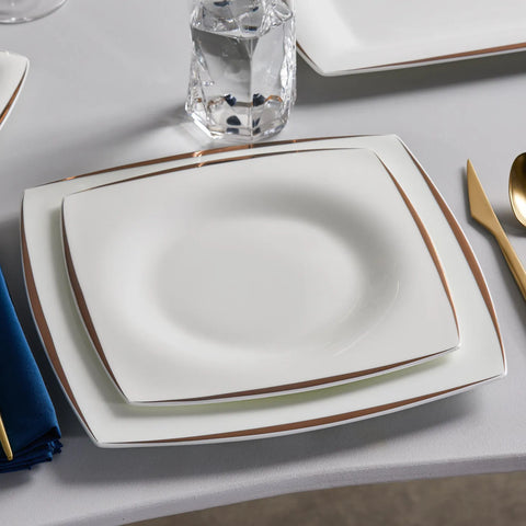 Service de table Karaca Fine Pearl New Agate Gold pour 12 personnes, 58 pièces