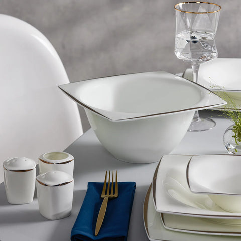 Service de table Karaca Fine Pearl New Agate Gold pour 12 personnes, 58 pièces